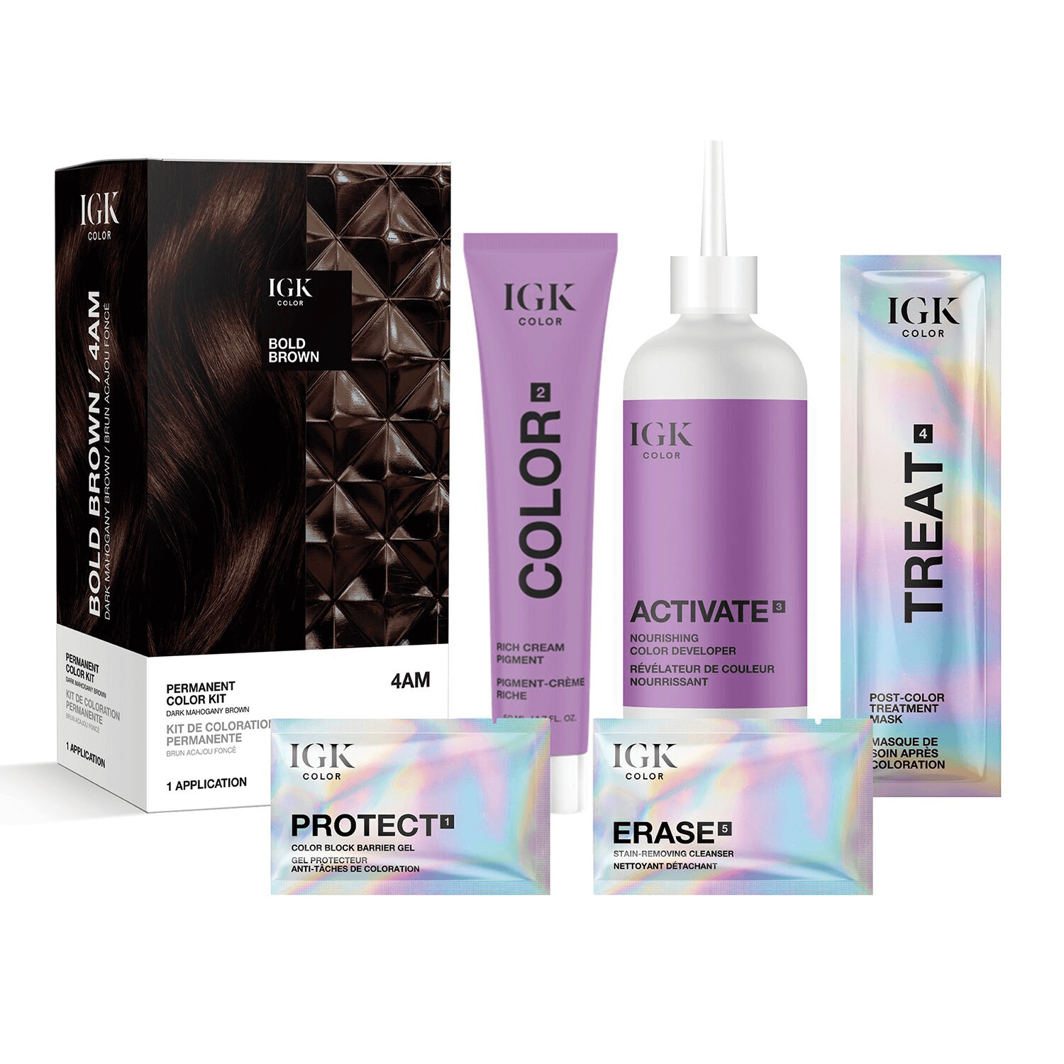 Igk Hair 6-Pc. Permanent Color Set - Bold Brown