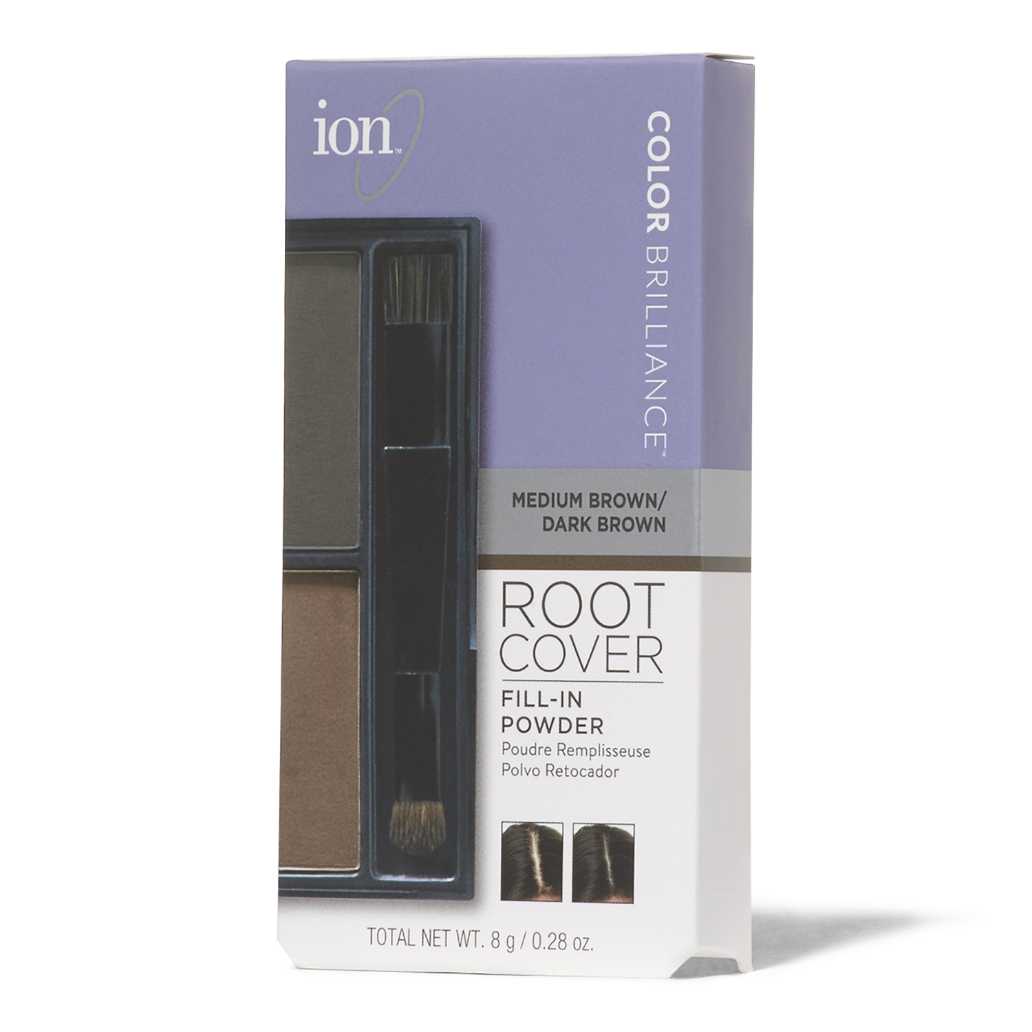 Ion Medium/Dark Brown Root Cover Fill-in Powder .08 Oz