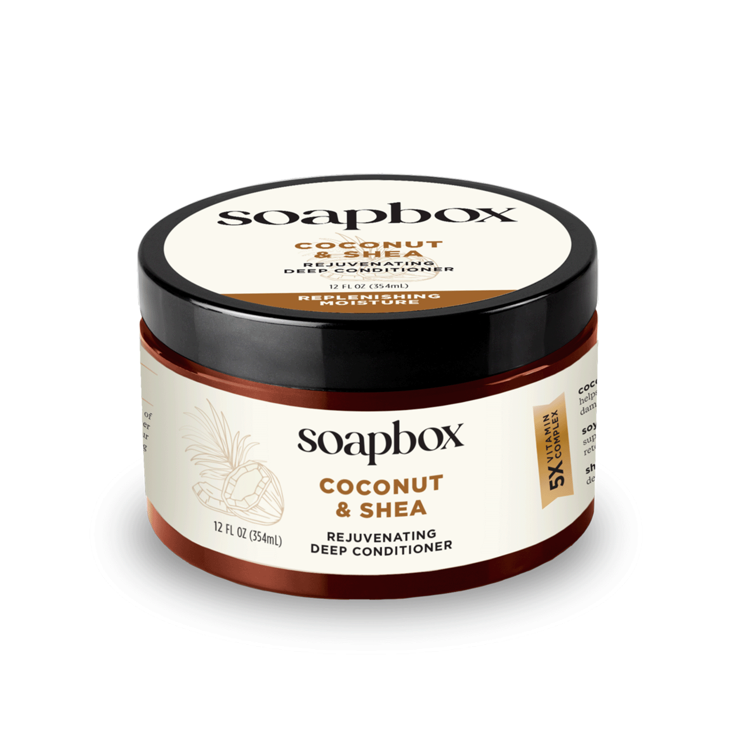 Soapbox Coconut Oil Rejuvenating Deep Conditioner Jar