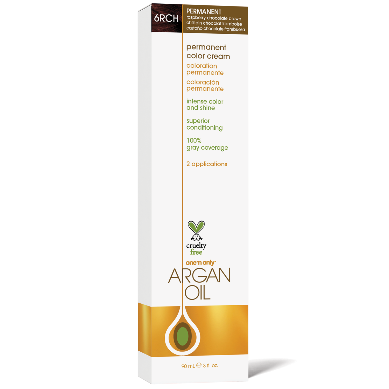 One 'n Only Argan Oil Permanent Color Cream 6RCH Raspberry Chocolate Brown