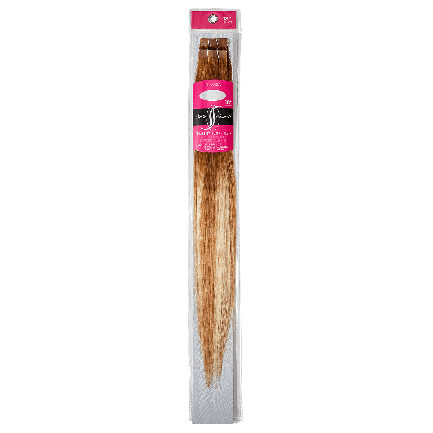 Satin Strands Tape In St. Lucia 18 Inch Human Hair Extensions