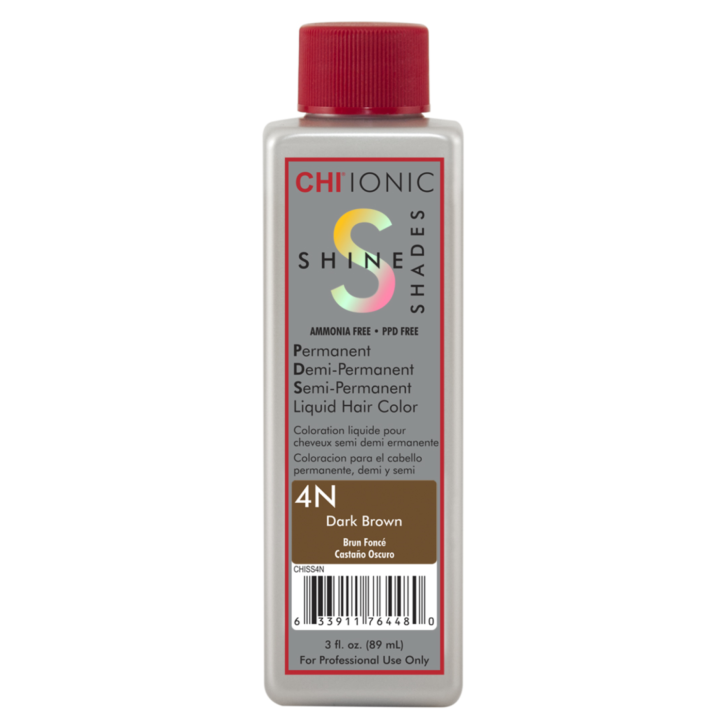 5N Neutral Brown Demi-Permanent Gloss Liquid Hair Color Compare to Redken® Shades EQ®