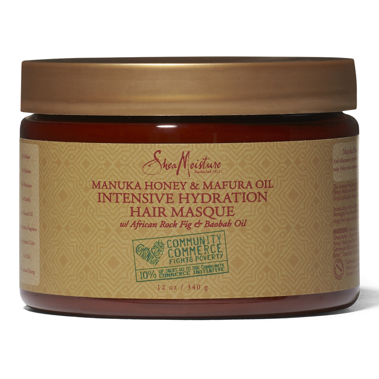 Shea Moisture Leave In, Intensive Hydration & Care, Manuka Honey & Mafura Oil - 12 oz