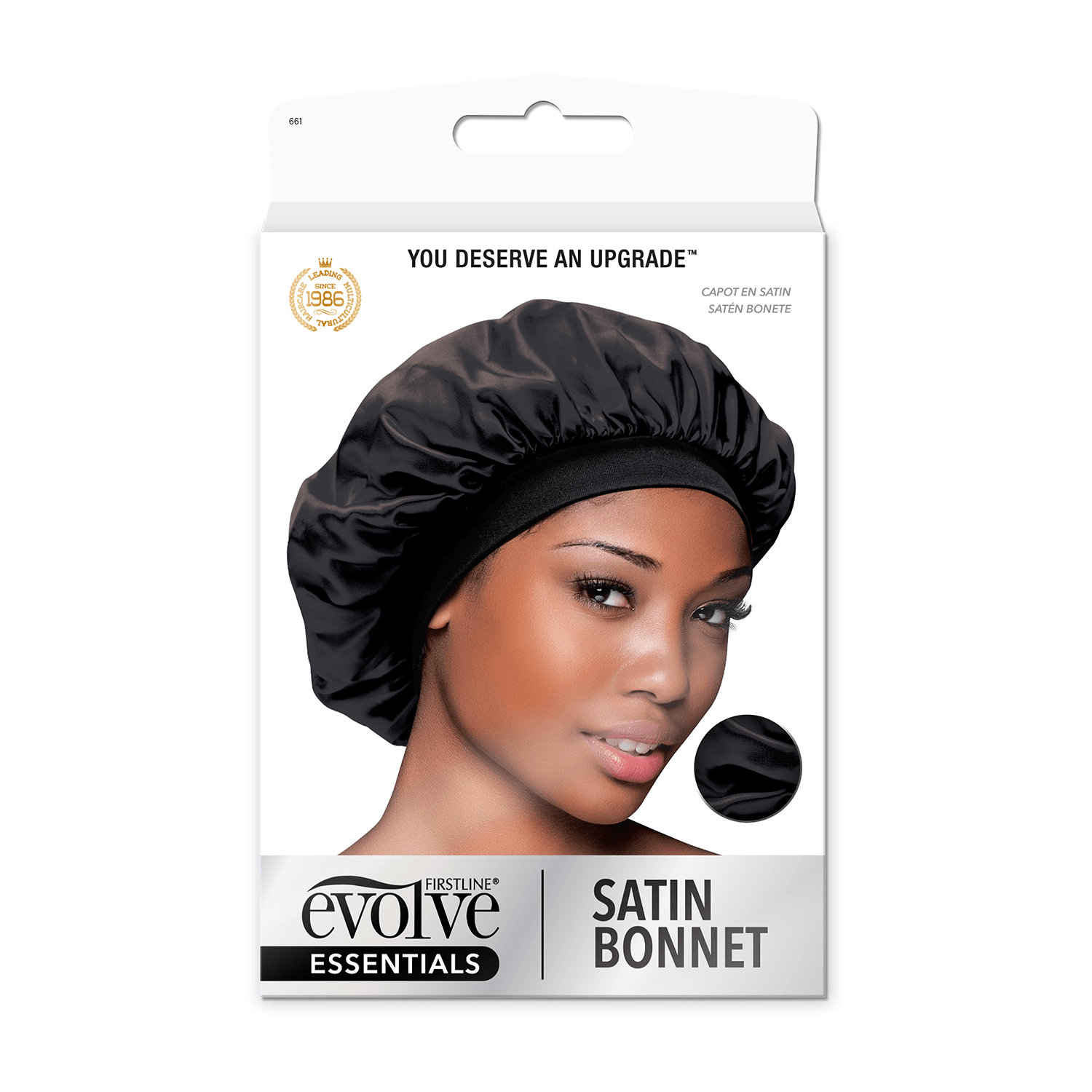 Firstline Evolve Essentials Satin Midnight Bonnet, Black | CVS