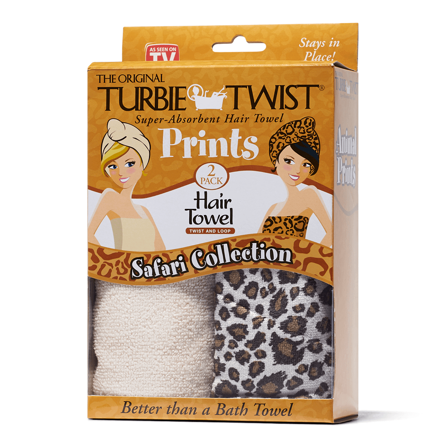 1334 Turbie Twist Microfiber Hair Towel 2 Pk