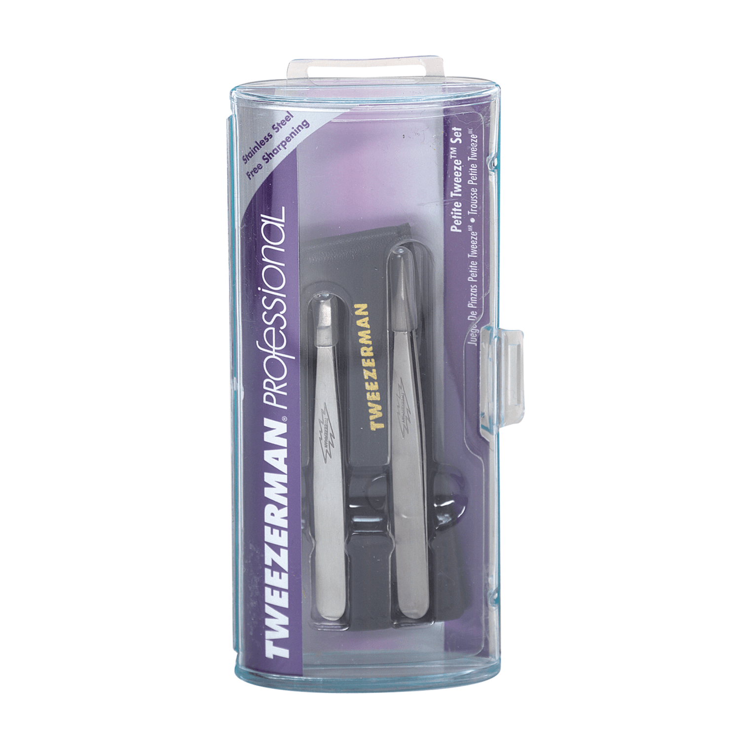 Tweezerman Professional Petite Set Slant And Point In A Leather Case eBay