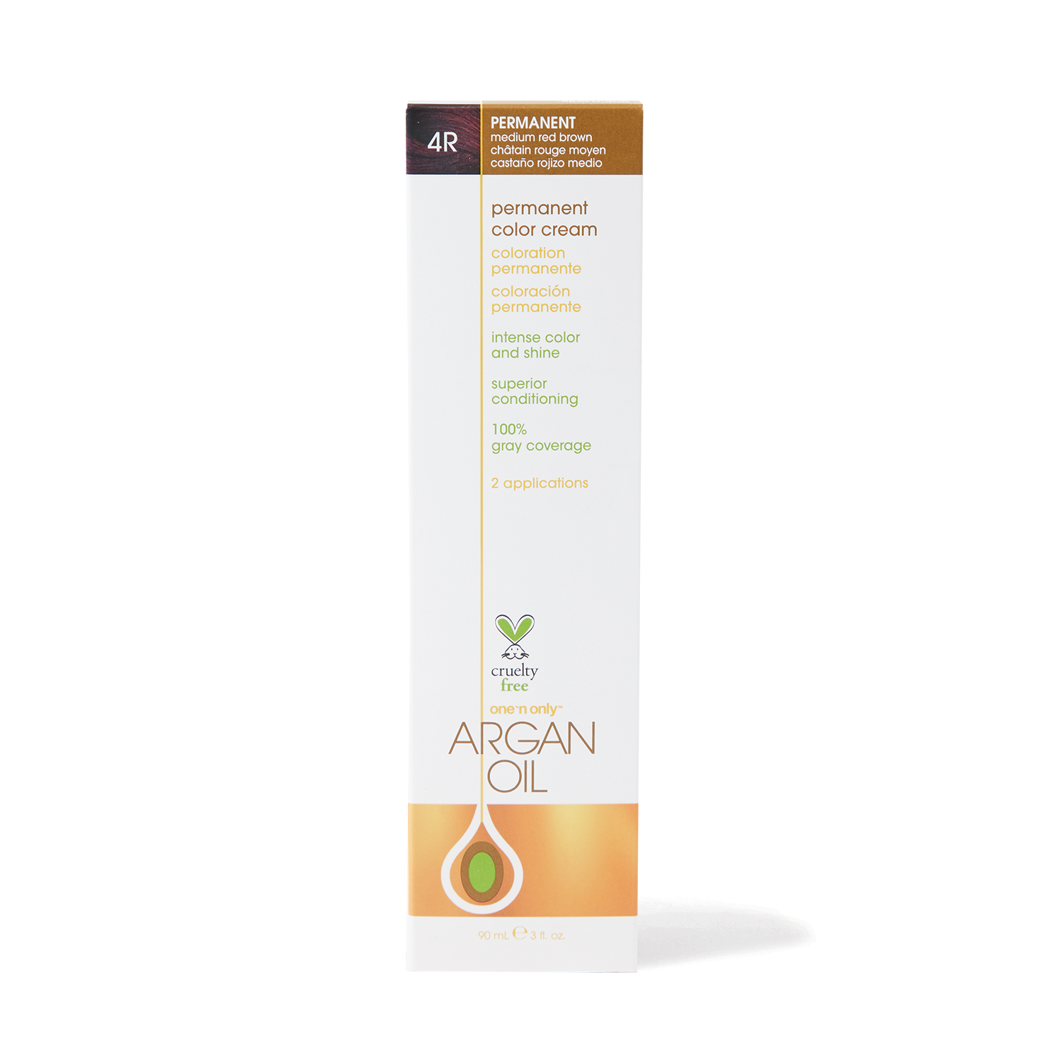 One 'n Only Argan Oil Permanent Color Cream 4R Medium Red Brown