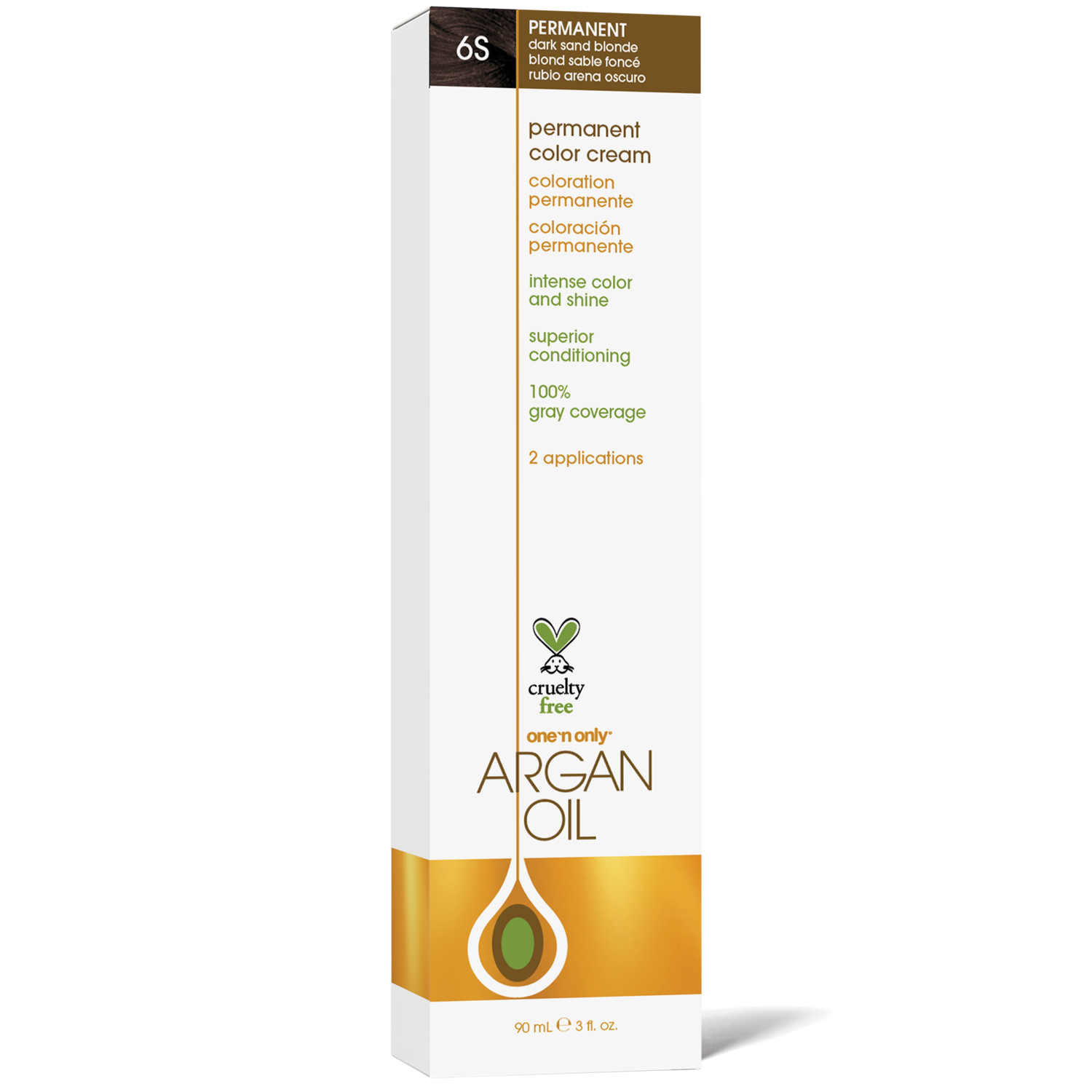 I0127868 3 oz Argan Oil Permanent Color Cream Hair Color - 6S Dark Sand Blonde