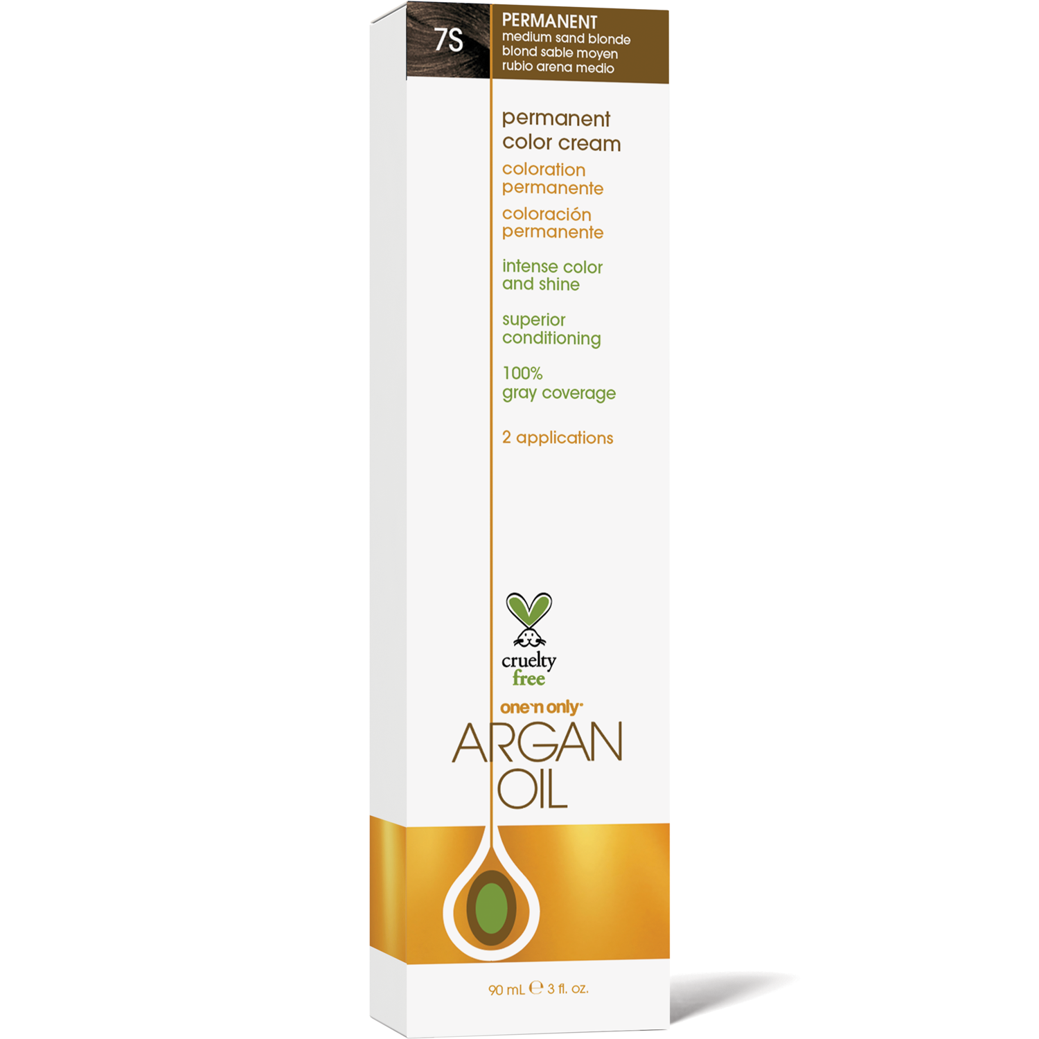 One 'n Only Argan Oil Permanent Color Cream 7S Medium Sand Blonde