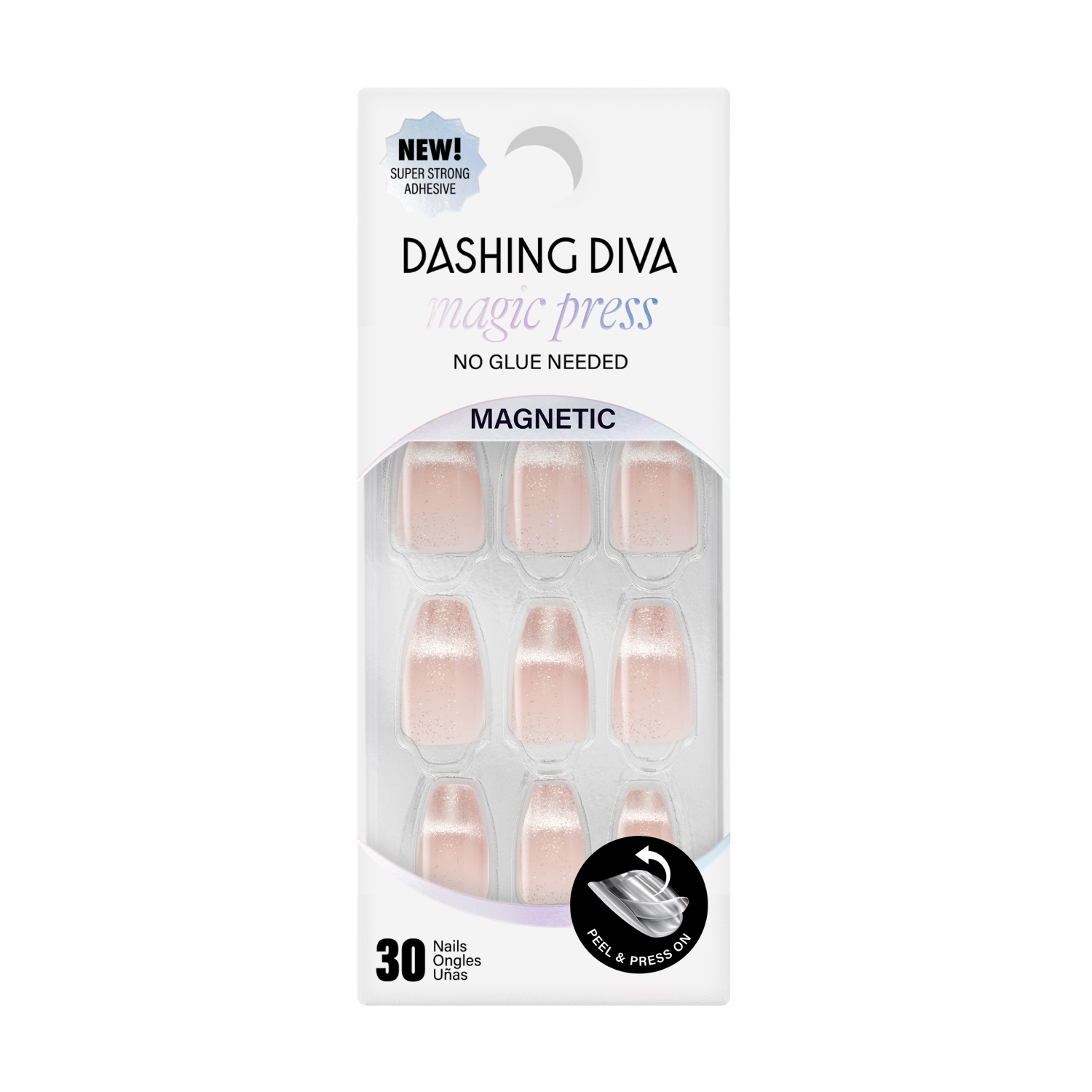 Peach Melody - press-on gel nails by Dashing Diva Neutral Long