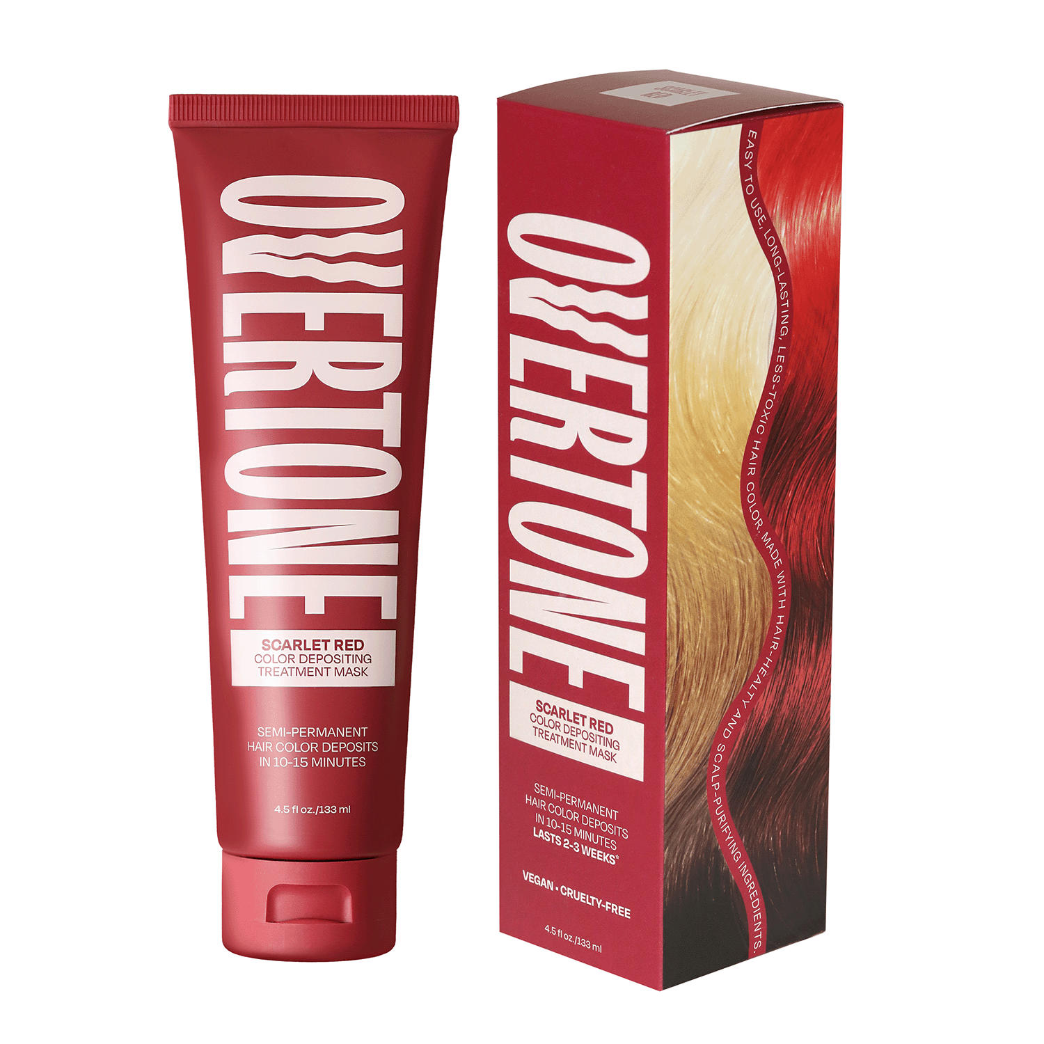 Overtone Color Depositing Treatment Mask, Scarlet Red, 4.5 oz | CVS