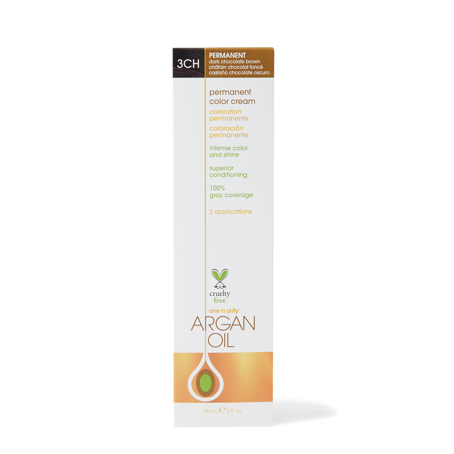 picture of One 'n Only Argan Oil Permanent Color Cream 3CH Dark Chocolate Brown | Sally Beauty
