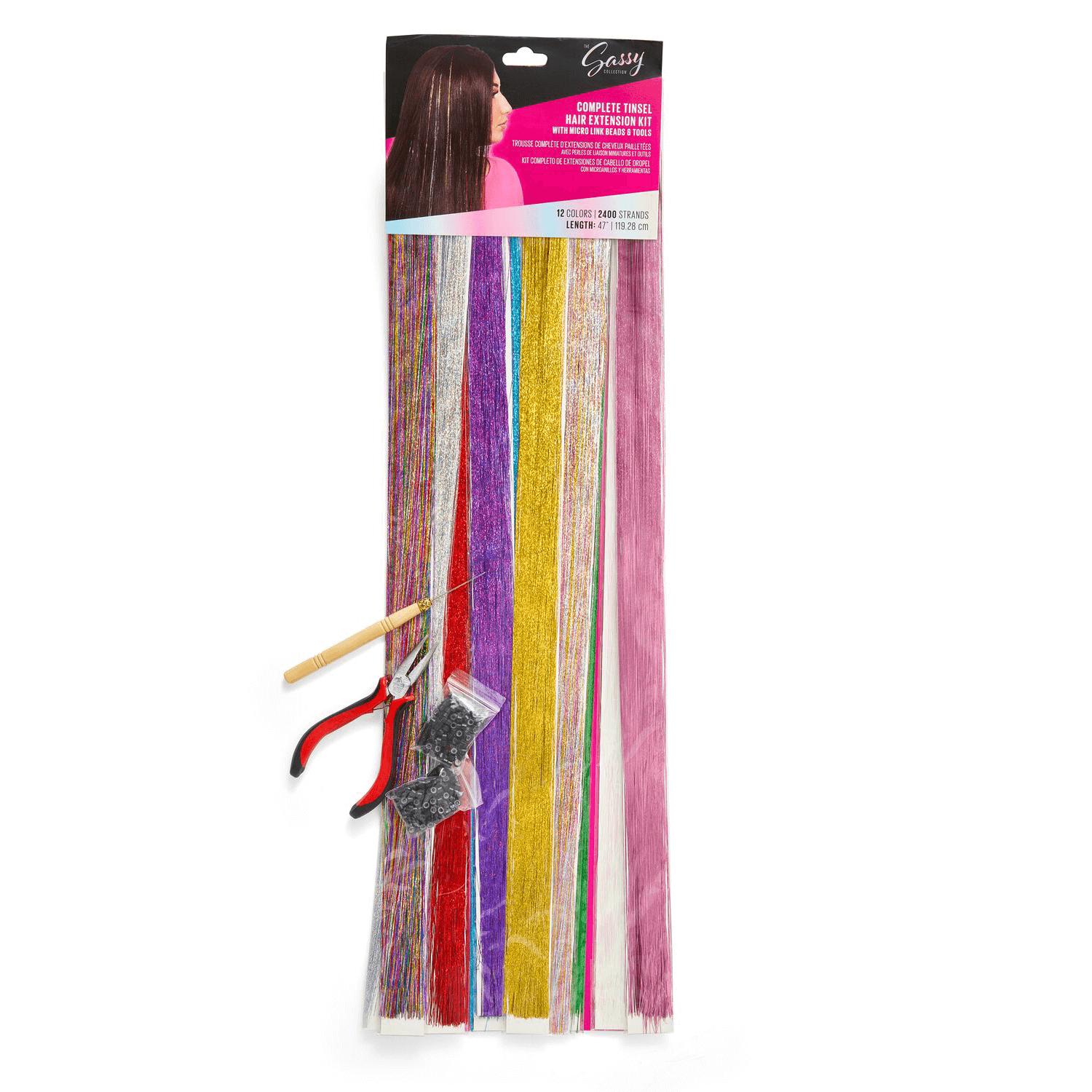 The Sassy Collection Complete Tinsel Hair Extension Kit