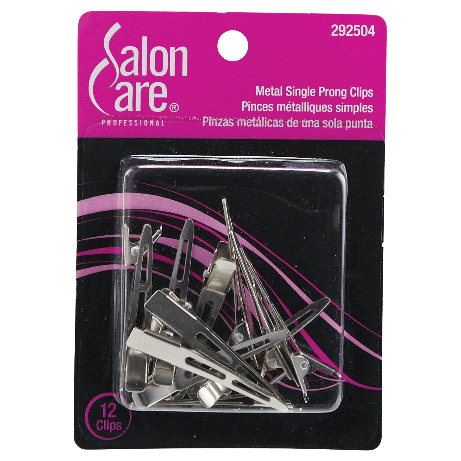 ADVEN 50 Pack 1.75 Inches Single Prong Curl Metal Hair Clips for