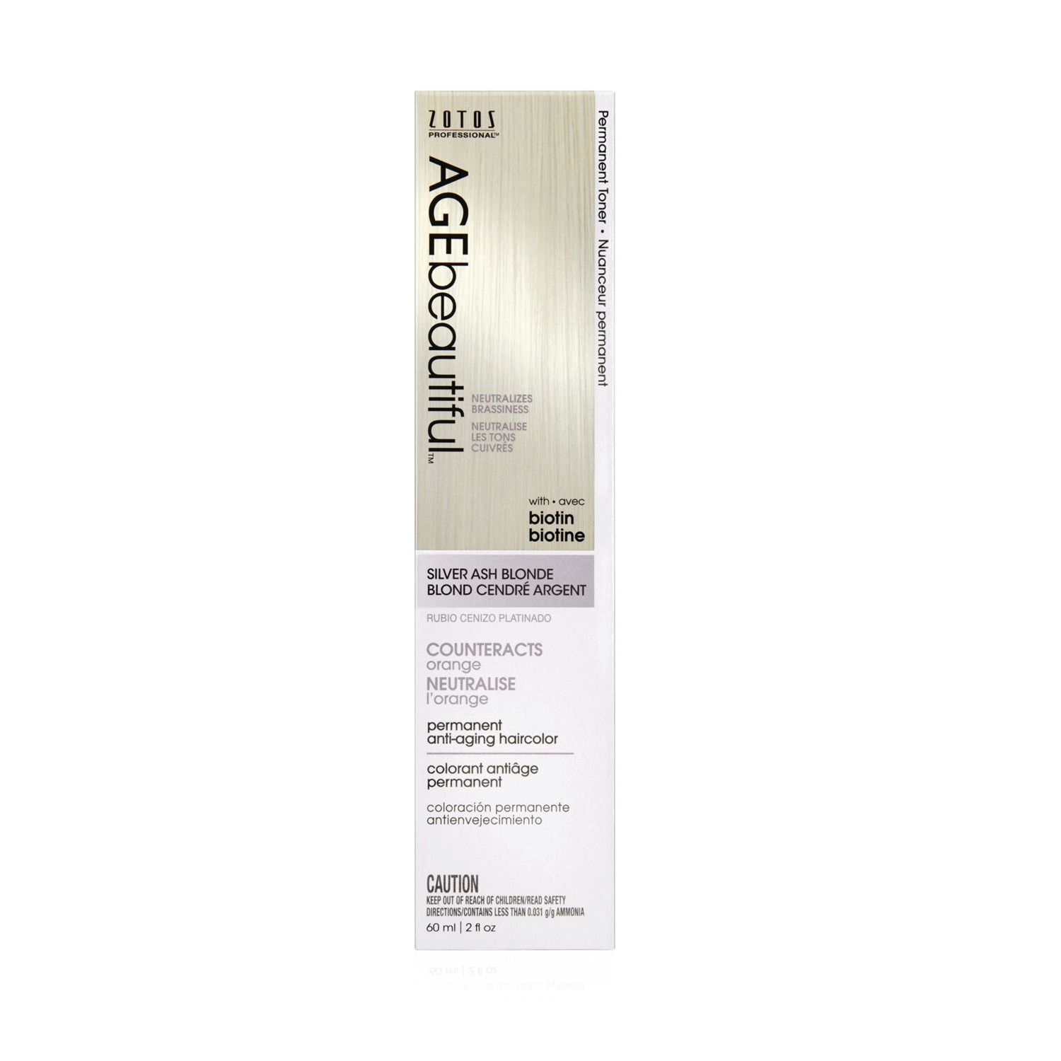 Age Beautiful Silver Ash Blonde Permanent Liqui Creme Topcoat
