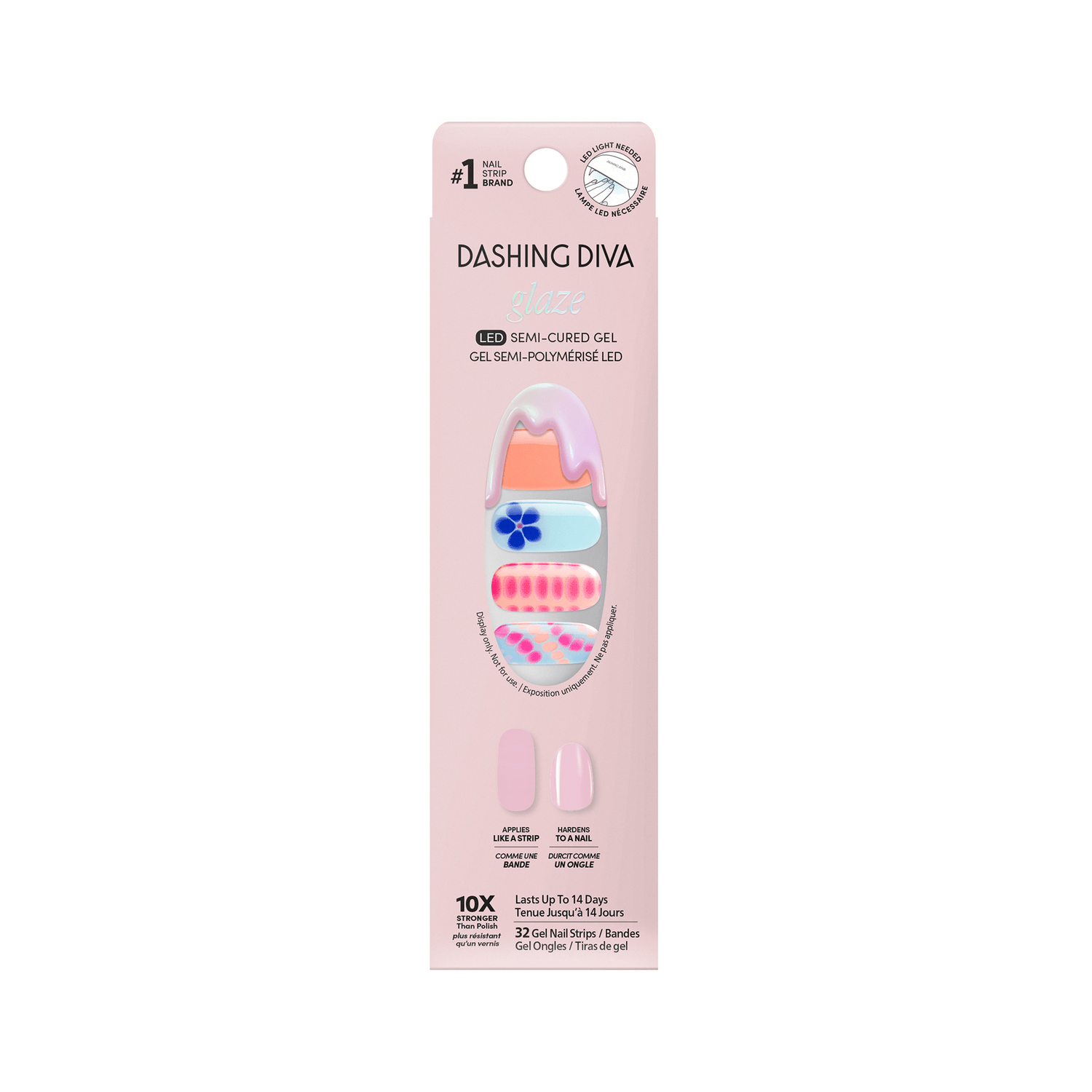Dashing Diva GLAZE DESIGN, Semi-Cured Gel Nail Strips - Amsterdam Haze