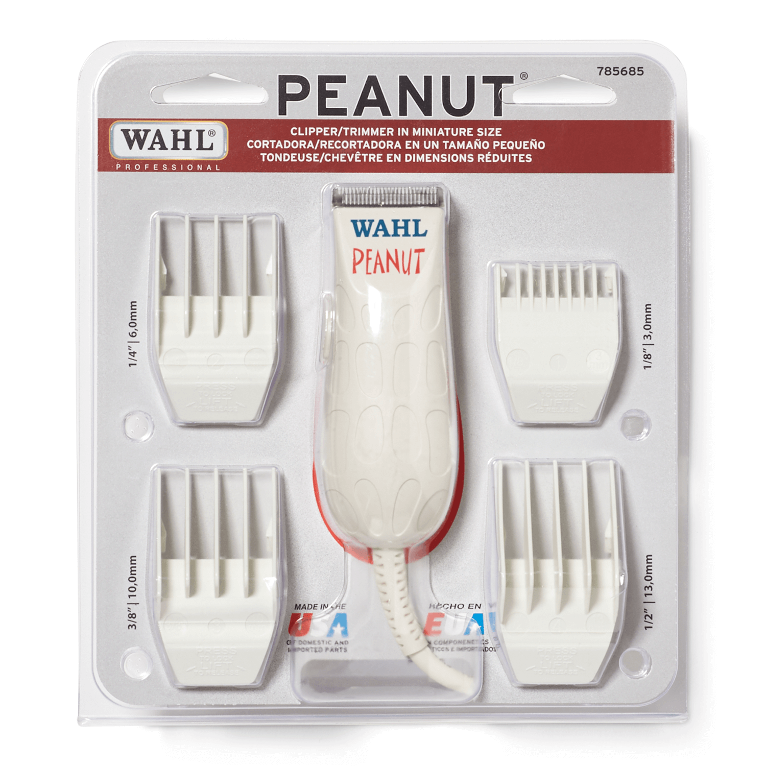 Wahl Peanut Cordless Trimmer with 4-Attachments by Wahl