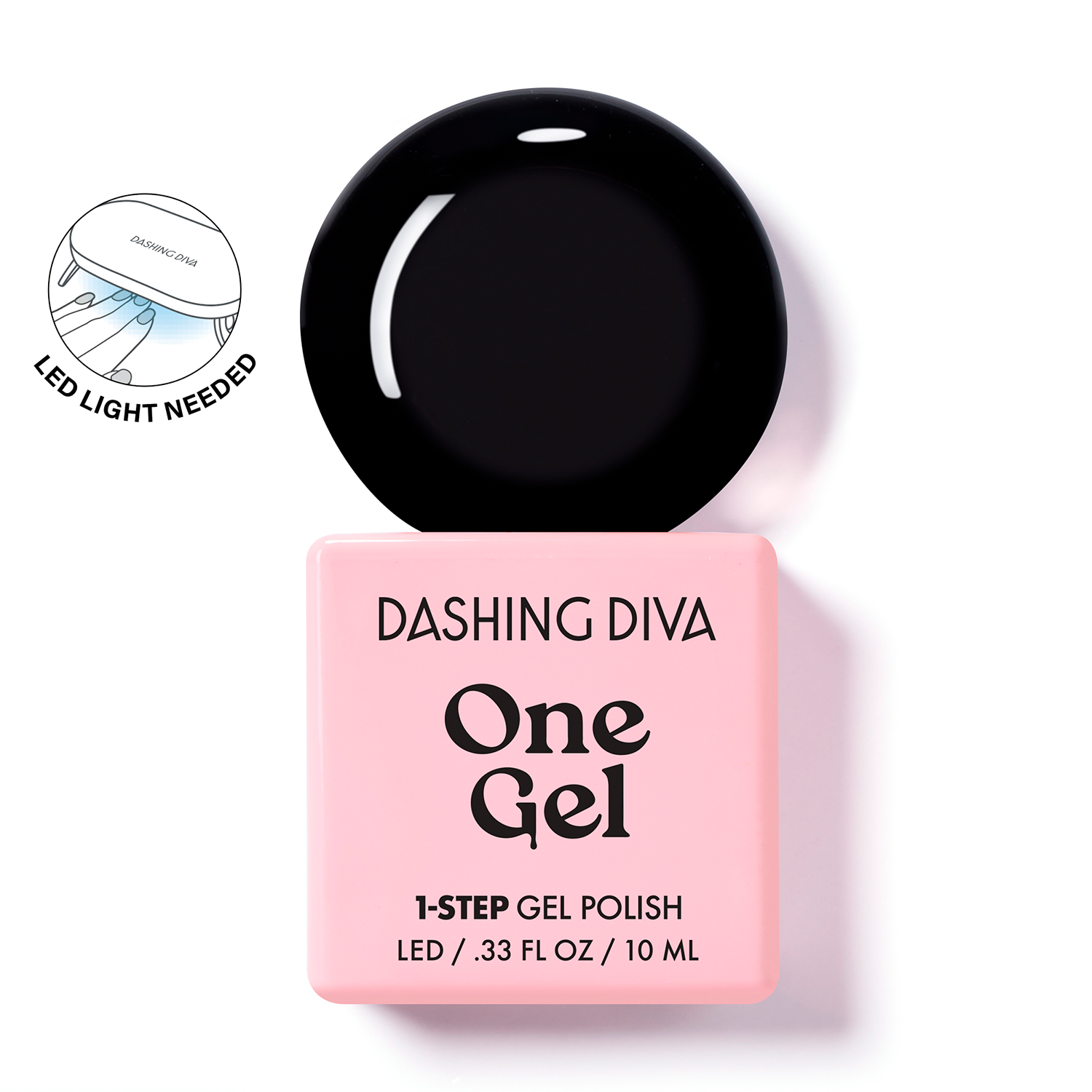 Dashing Diva One Gel Color Polish - Real Black