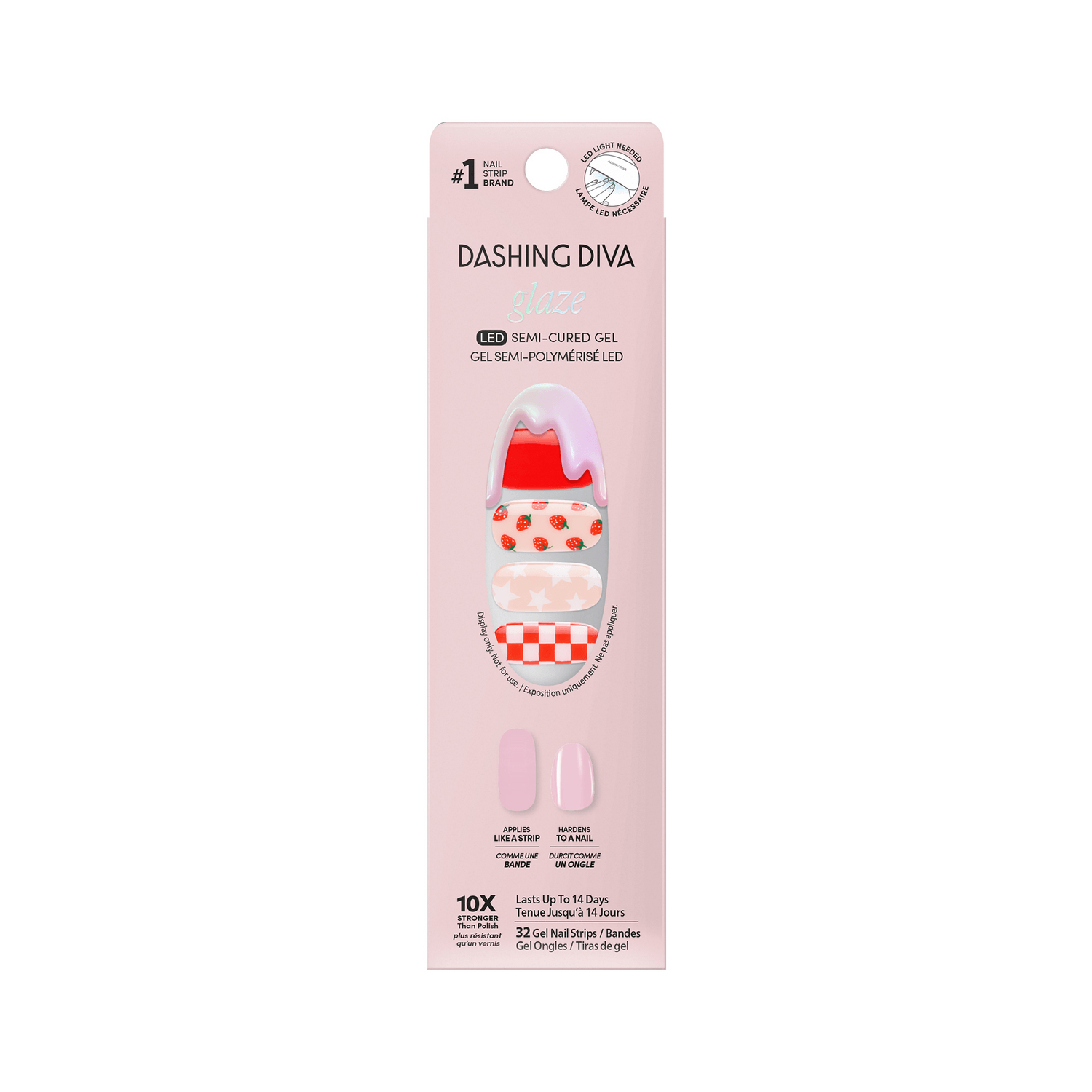 Dashing Diva GLAZE DESIGN, Semi-Cured Gel Nail Strips - Cuter at the Cape