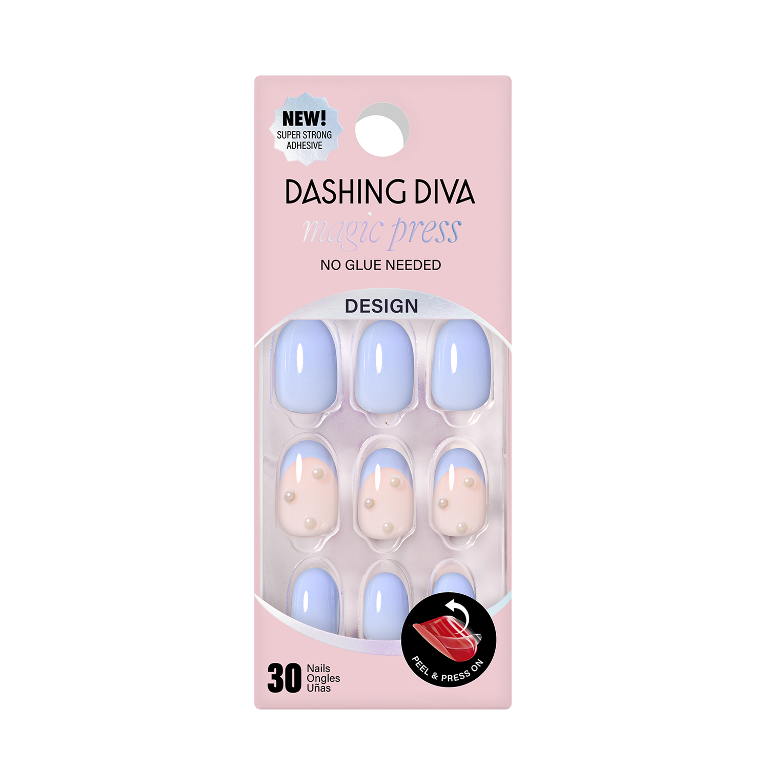 Pish Posh - press-on gel nails by Dashing Diva Blue Short
