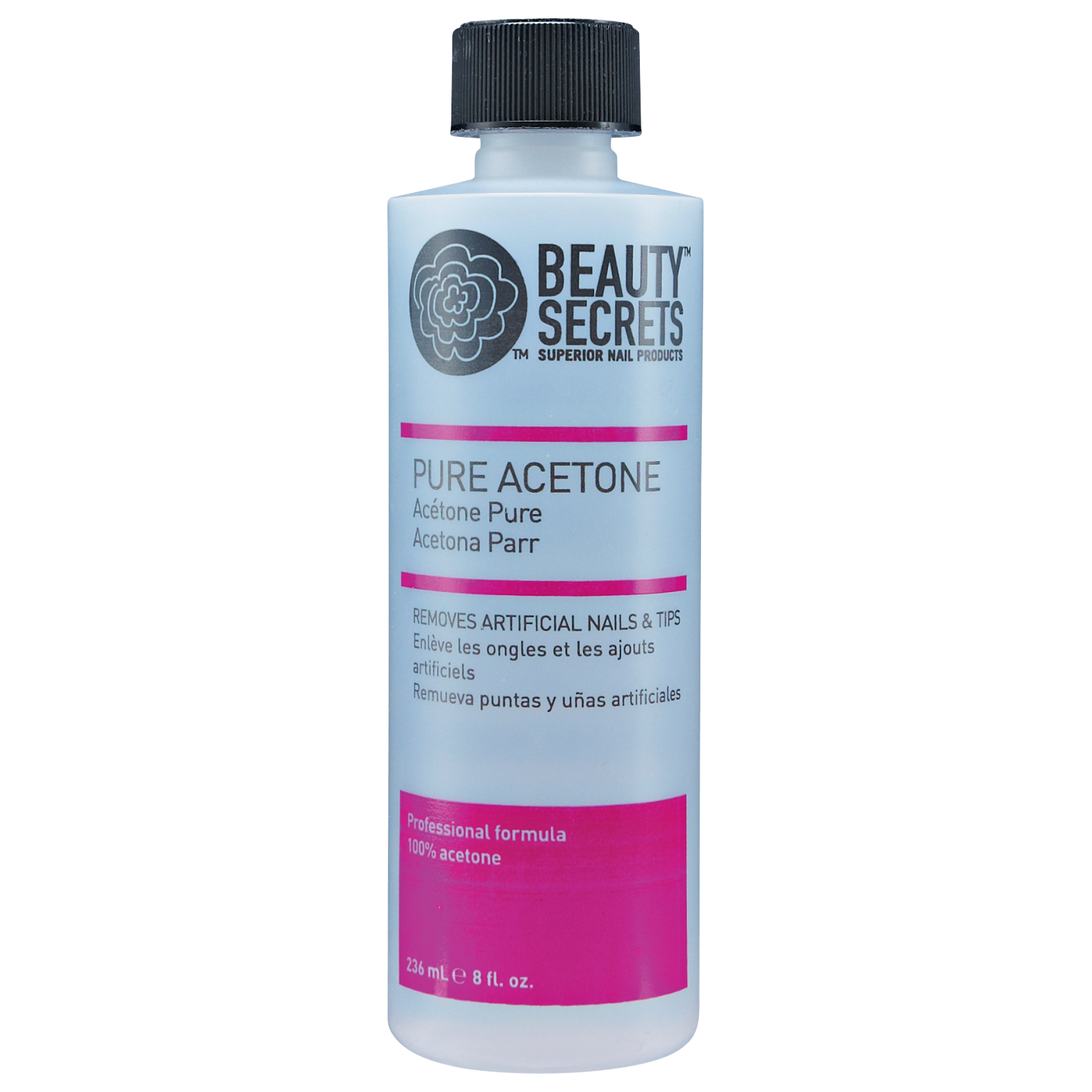 Beauty Secrets Pure Acetone Manicurist Solvent 32oz- Nail Polish and  Acrylic Remover