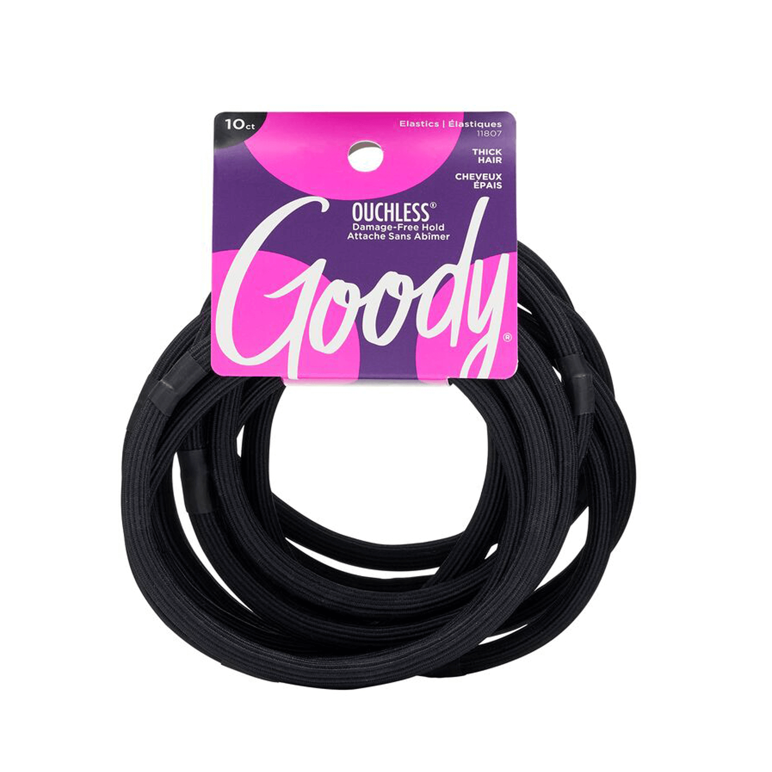 Goody Ouchless Bold Hold Extra Thick Elastics 10 Count Hair Ties