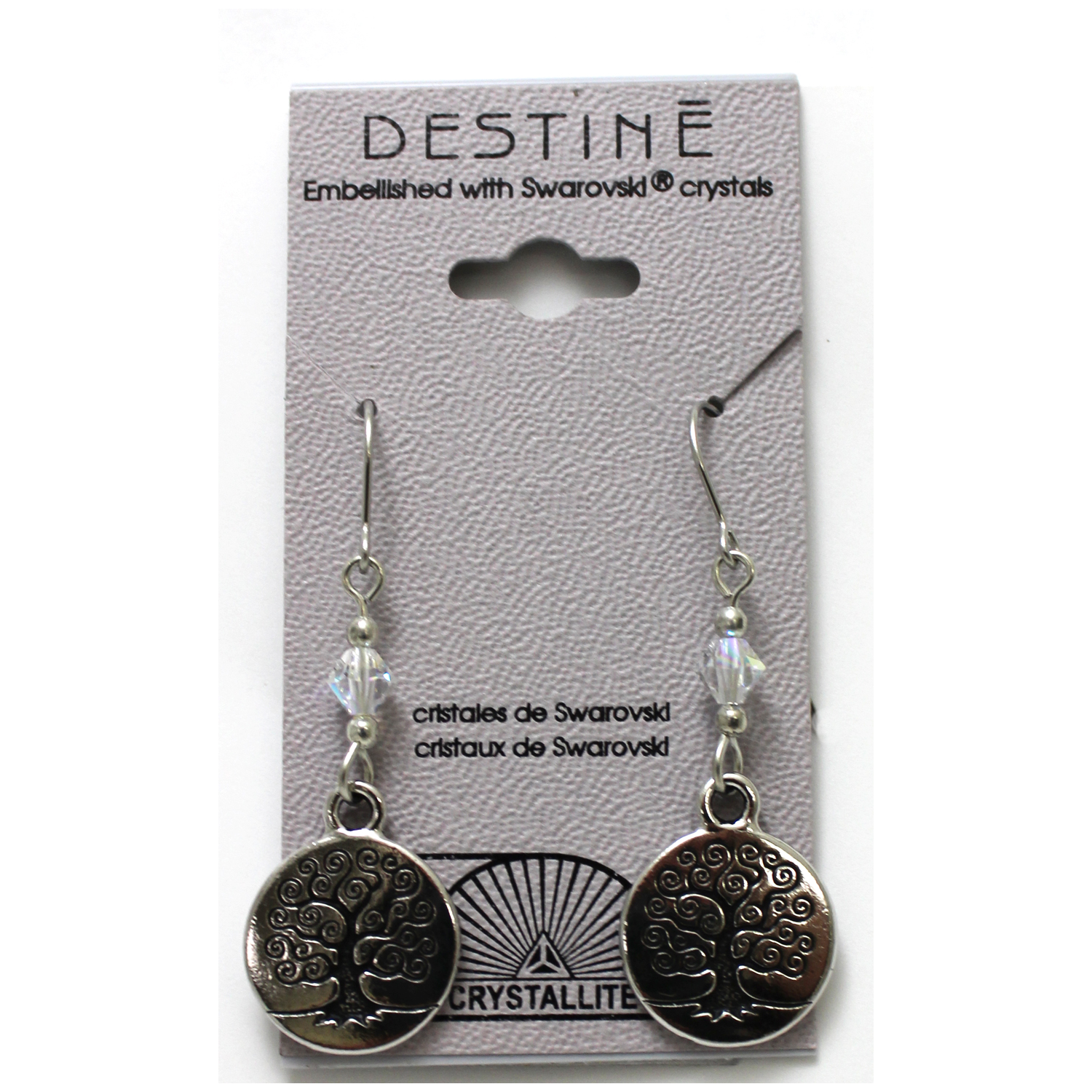 Crystallite Destine Earring Tree of Life Dangle