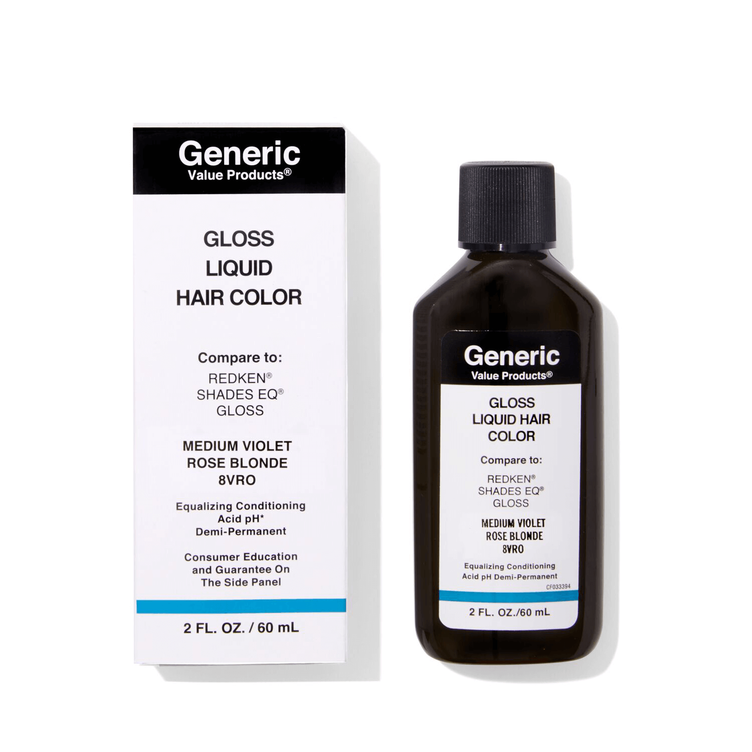 6G Medium Golden Brown Demi-Permanent Gloss Liquid Hair Color Compare to Redken® Shades EQ®