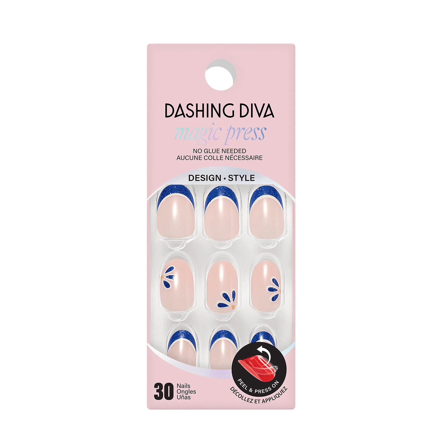 Yacht Club - press-on gel nails by Dashing Diva Blue Short