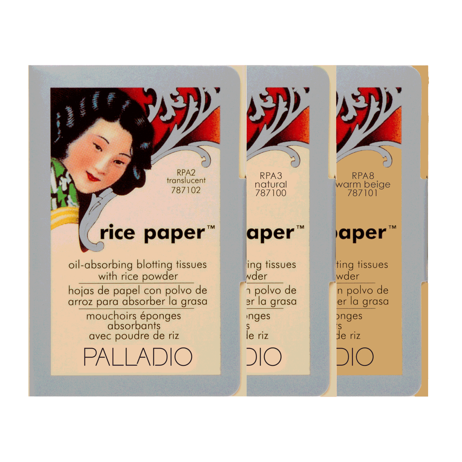 Palladio Rice Paper Tissues Translucent 40 Sheets (Pack of 6) Face Blotting Shee