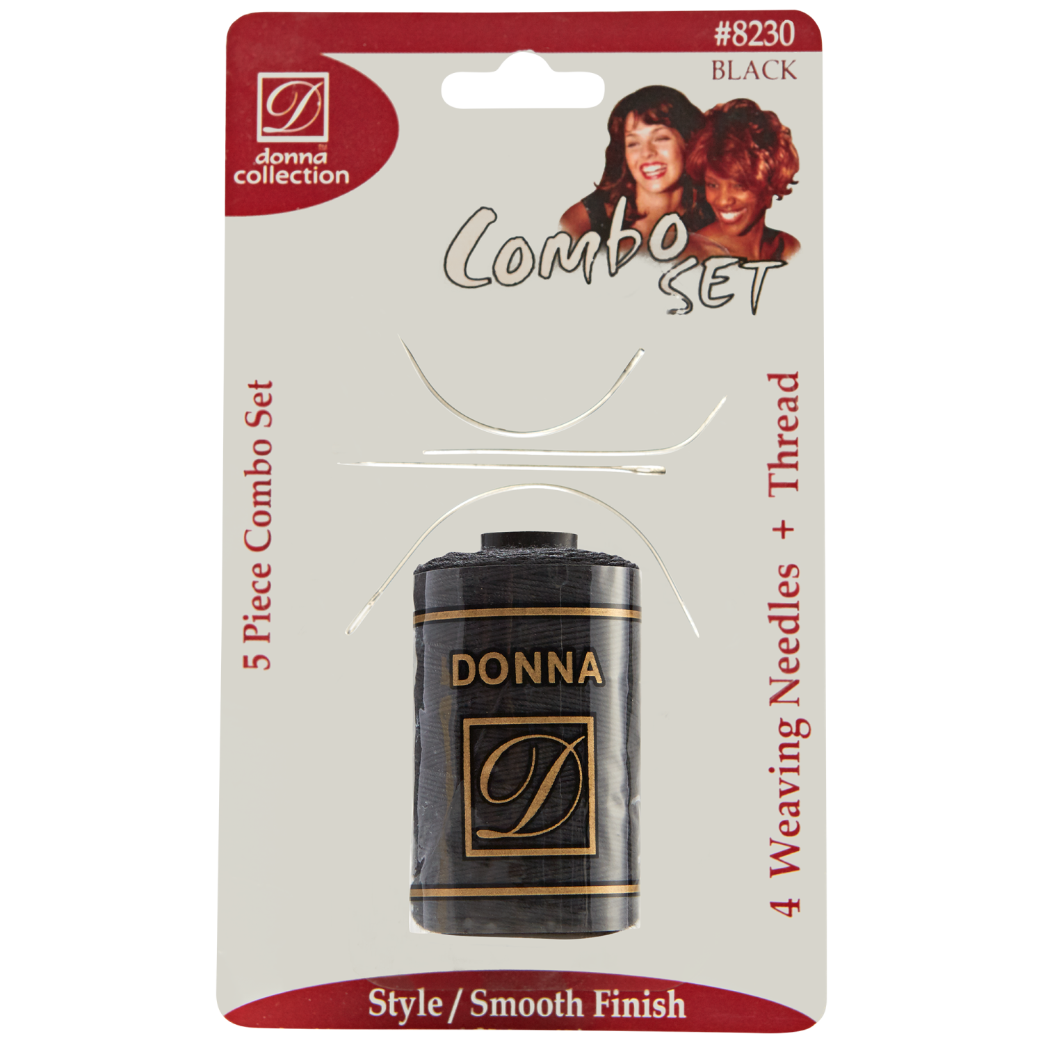 Donna Collection Black Weaving Thread & Needle Set