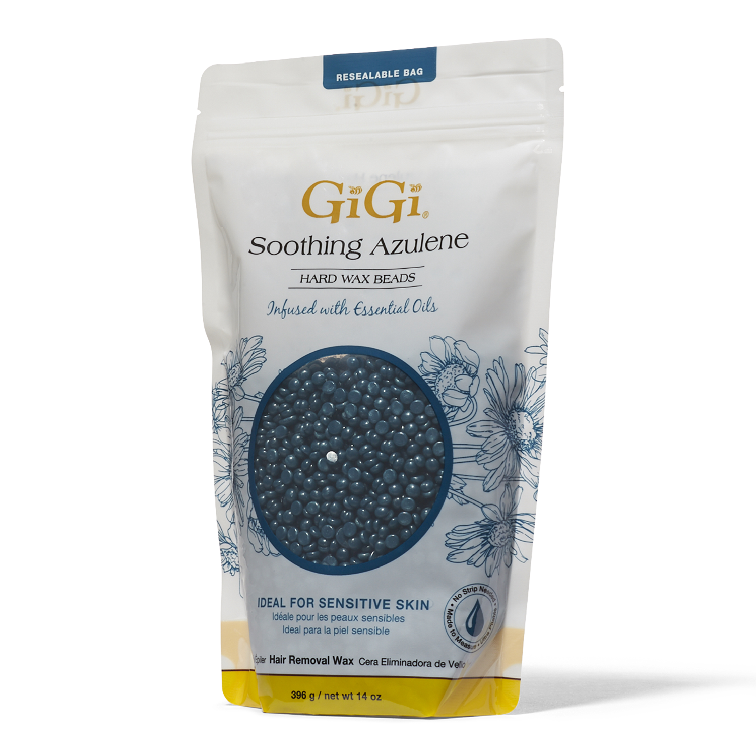 GiGi Hard Wax Beads Infused with Smoothing Azulene 14oz