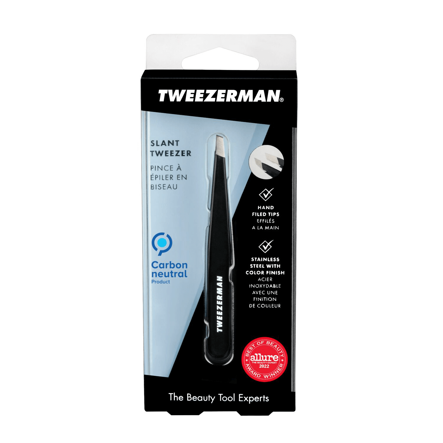 20 Black Angled Tweezer