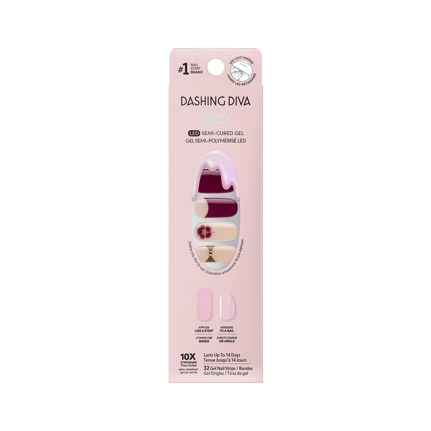 Dashing Diva GLAZE DESIGN, Semi-Cured Gel Nail Strips - Decisions