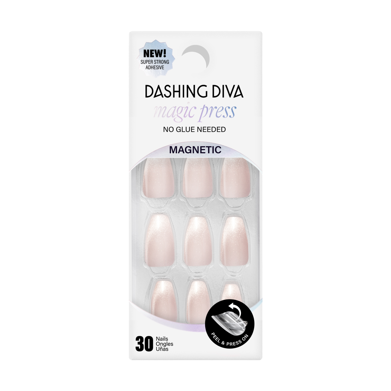 Diamond Bliss - press-on gel nails by Dashing Diva Neutral Long
