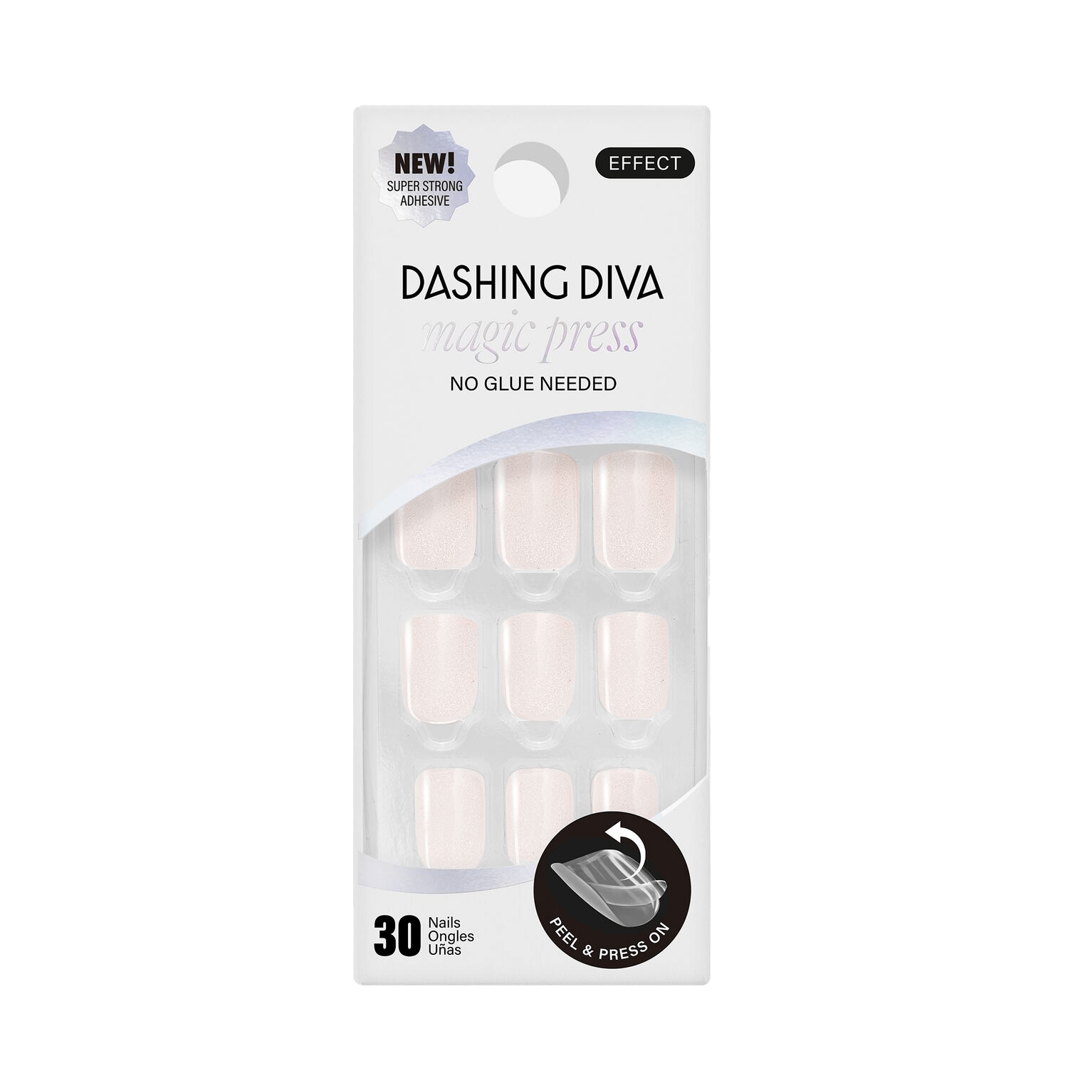 Happily Ever After - press-on gel nails by Dashing Diva White Medium