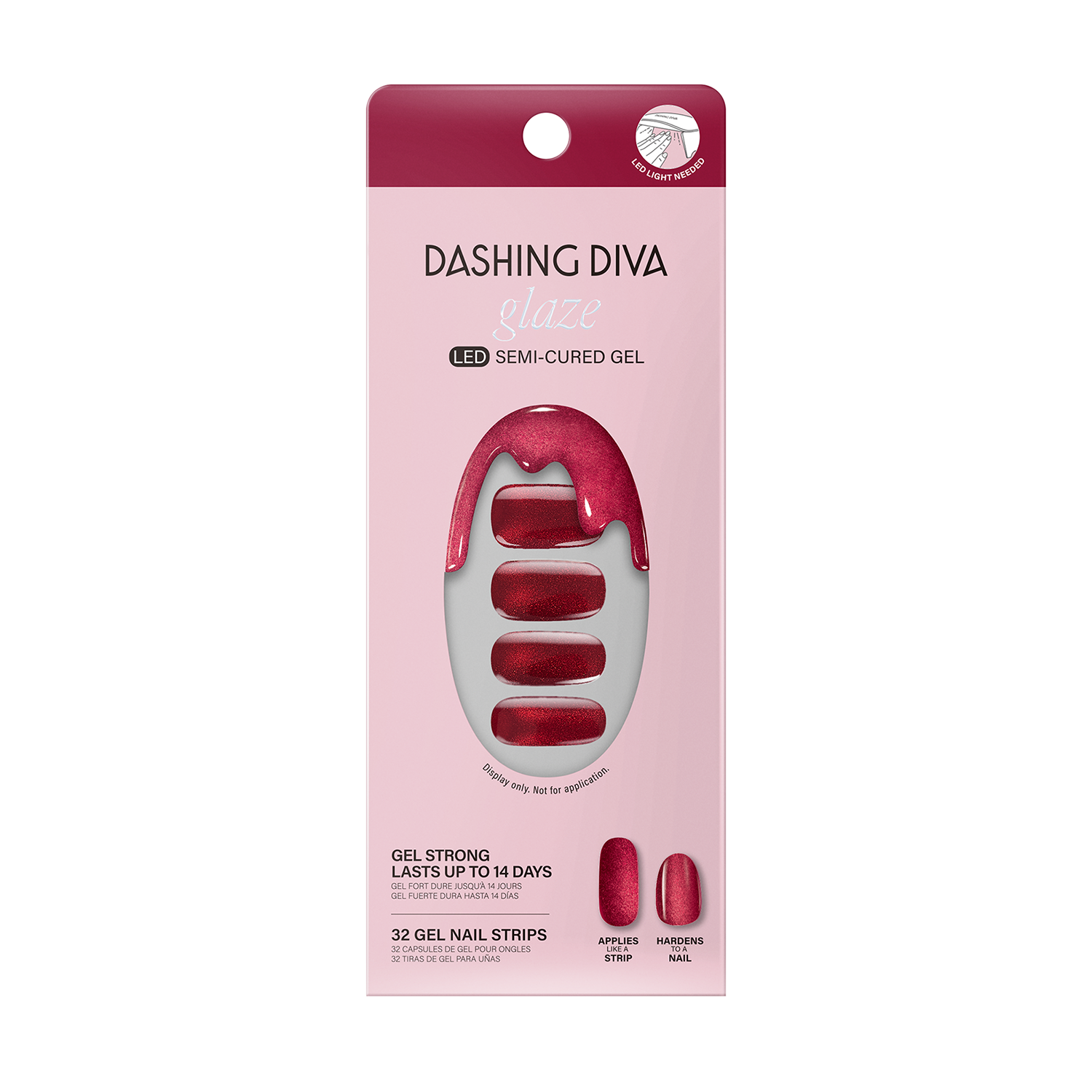 Dashing Diva Ruby Red Apple Gel Nail Polish Strips