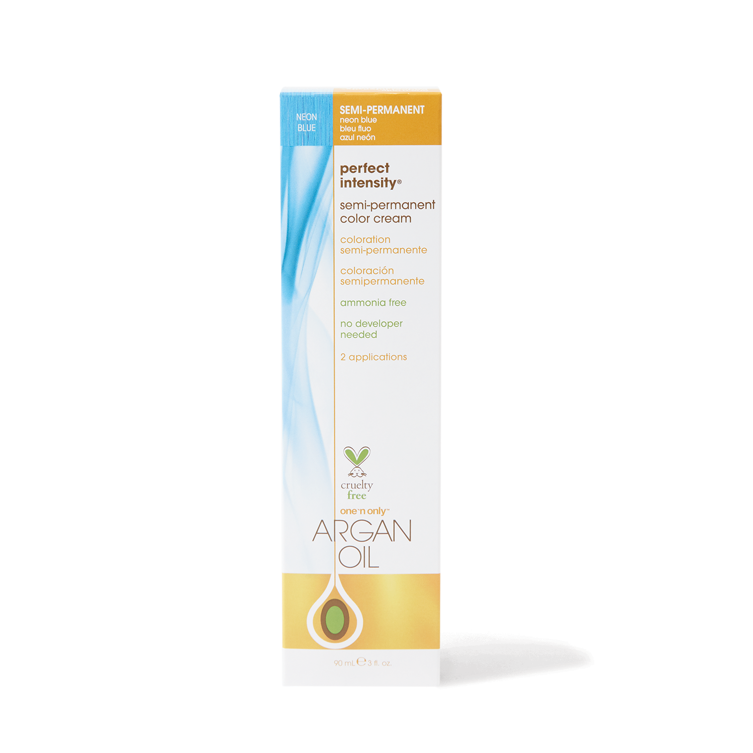 I0127896 3 oz Argan Oil Perfect Intensity Semi-Permanent Color Cream Hair Color - Neon Blue