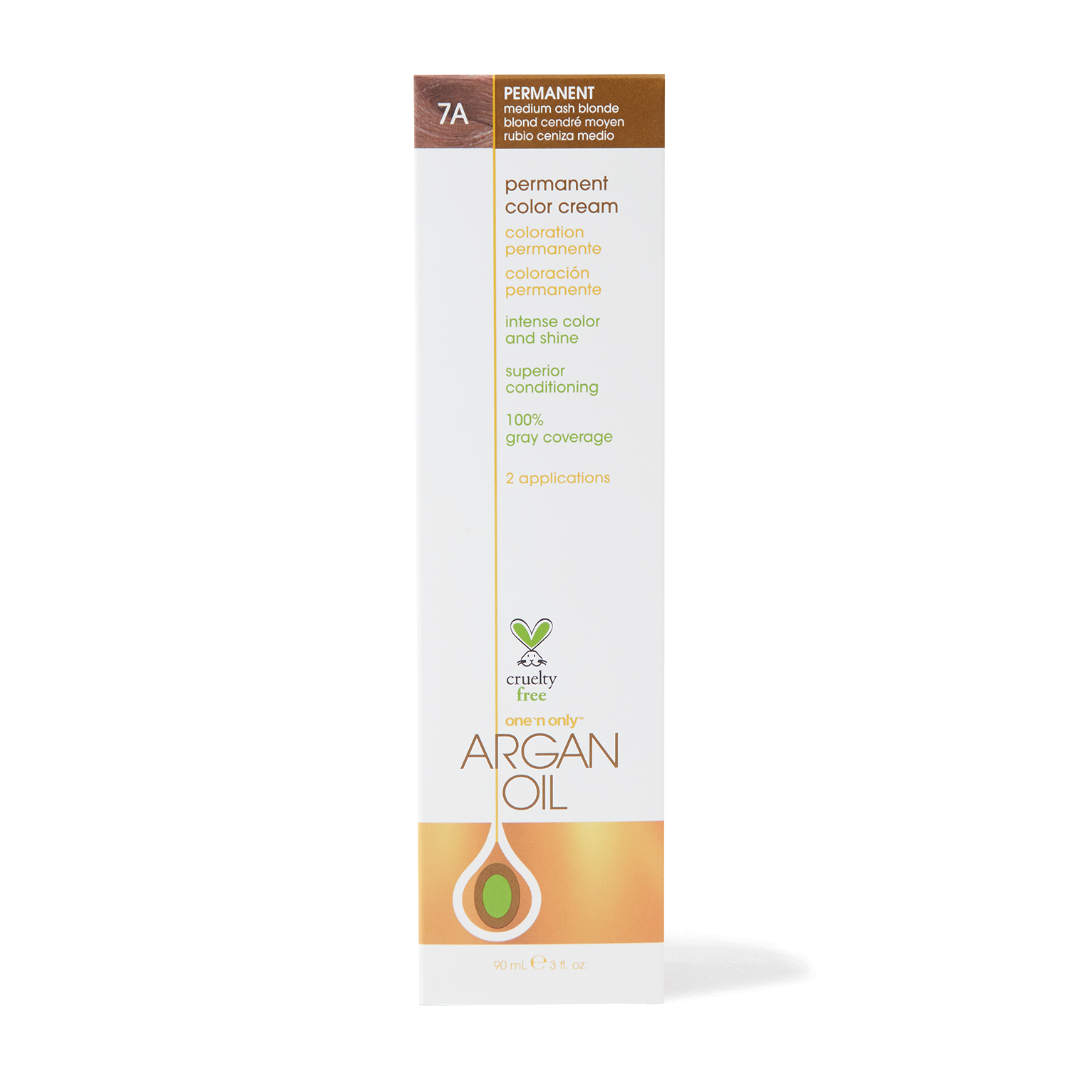 One 'n Only Argan Oil Permanent Color Cream 7A Medium Ash Blonde