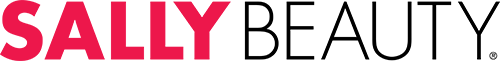 'Red 'Sally Beauty' logo on a white background.'